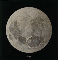 the moon is shown on a black background