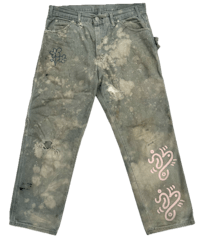 bleach dye one of one screen printed 