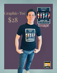 a graphic t - shirt with the words graphic tee $ 28