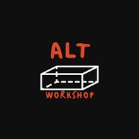 alt workshop logo on a black background