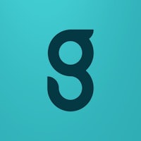 the letter g on a turquoise background