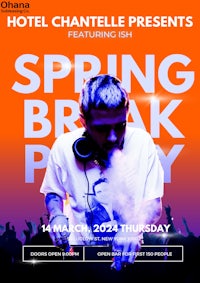a flyer for a spring break party