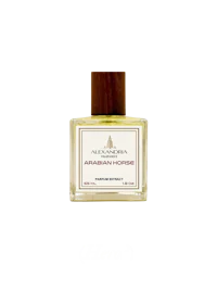 a bottle of heron perfume on a black background