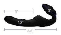 a diagram showing the measurements of a black sex gizmo