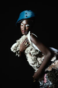 a woman wearing a hat