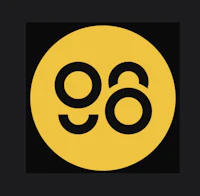a yellow and black logo with the number 96