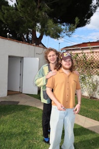 a man and a woman posing for a picture