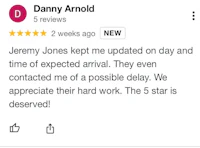 jeremy arnold's review on yelp