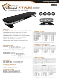 a brochure for the egs fit plus emergency light