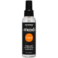 a bottle of mood singing spray on a white background