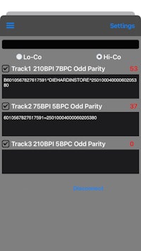 a mobile phone showing the settings for a party