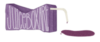 a purple purse with the word juicebox on it