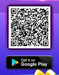 a phone with a qr code on it