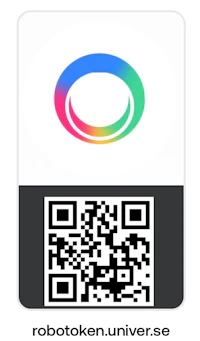 a qr code with a circle on it