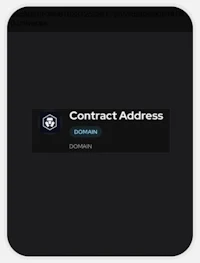 the contract address button on an iphone