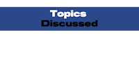 a black background with the words topics discussed