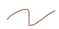 a brown v with a black background