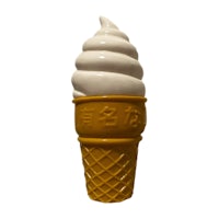 an ice cream cone on a white background