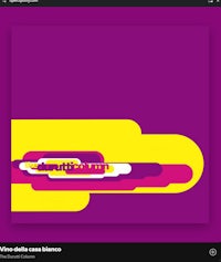 a purple and yellow background with an abstract design