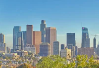 a view of the los angeles skyline