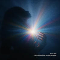 an image of a woman with a light shining in her face