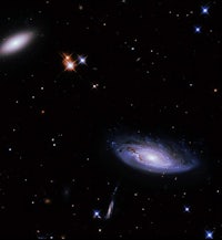 a group of galaxies in the sky