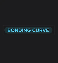 the word bonding curve on a black background