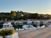 a boat docked in a marina