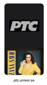 a picture of a woman in a yellow shirt with the words ptc universe