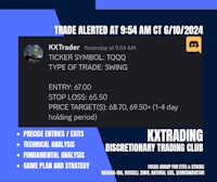 a trade alert for the kitty trading club