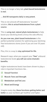 plant based testosterone - screenshot
