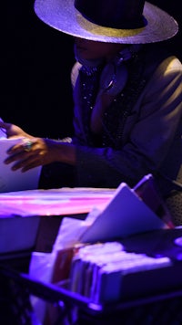 a woman wearing a hat