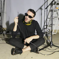 a man sitting on the floor