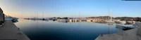 a harbor with boats docked in it