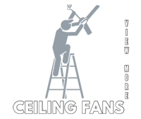 view ceiling fans logo with a man on a ladder