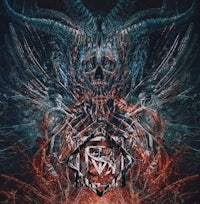 an image of a demon with horns and a skull