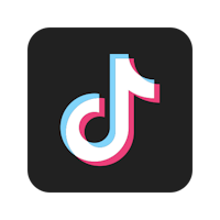 the tiktok logo on a black background