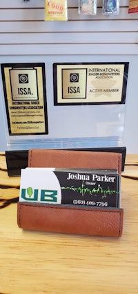 johnny parker leather business card holder