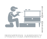 the furniture assembly logo with a man working on a piece of furniture