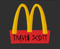 a mcdonald's logo with the word traver scott on it