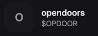 a black background with the words open doors spoodoor
