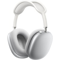 a pair of white headphones on a white background