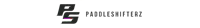 a black and white logo with the word ps