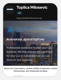 topica miloevi - business registration