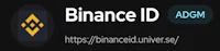 binance id logo on a black background