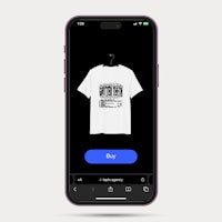 a t - shirt is displayed on a phone screen