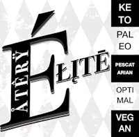 the logo for elite, a vegan restaurant in london