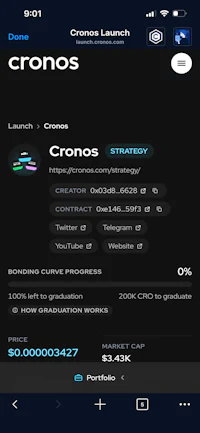 a screenshot of the crono app on a phone