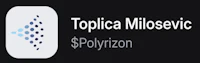 a logo with the words topica miljevic $ polyzion