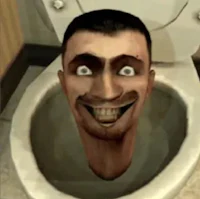 a man is sitting in a toilet with his mouth open